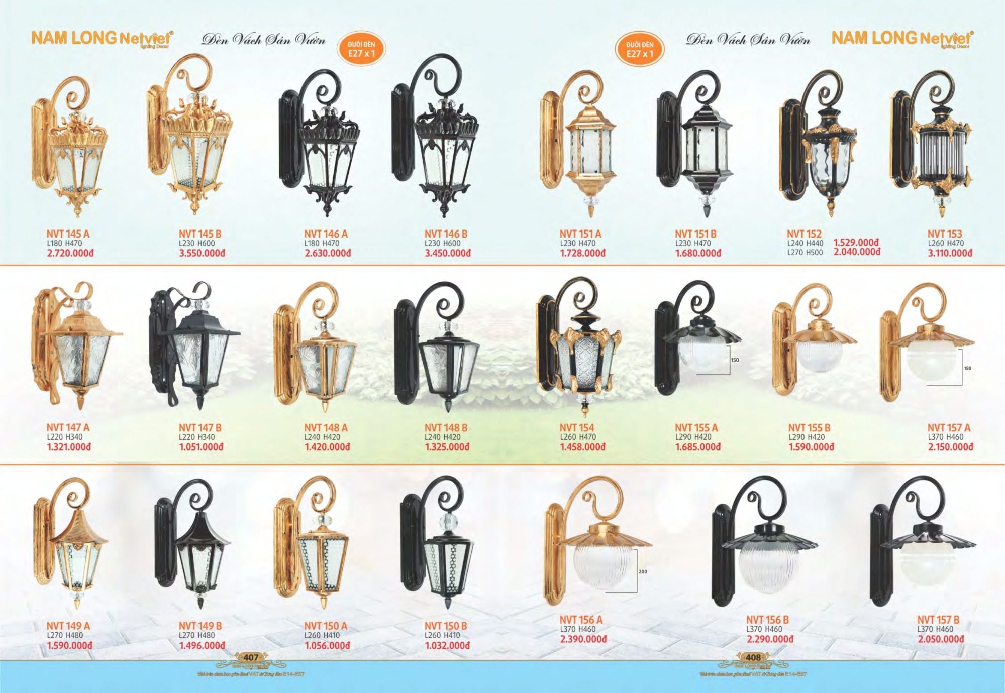 Bảng giá đèn trang trí Nam Long